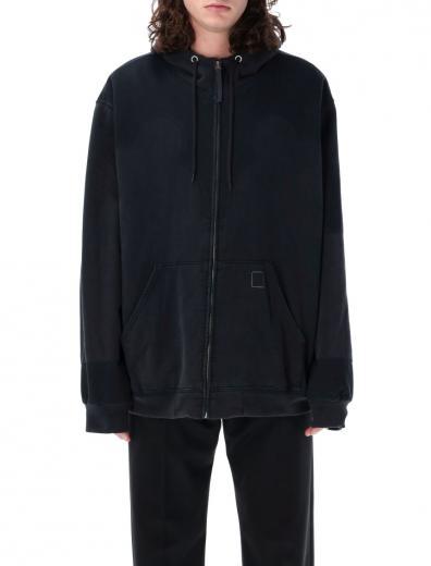 black fleece padded jacket
