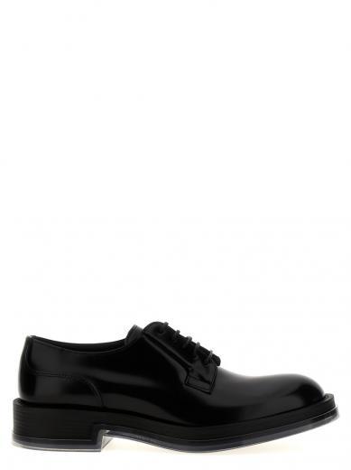 black float lace up shoes