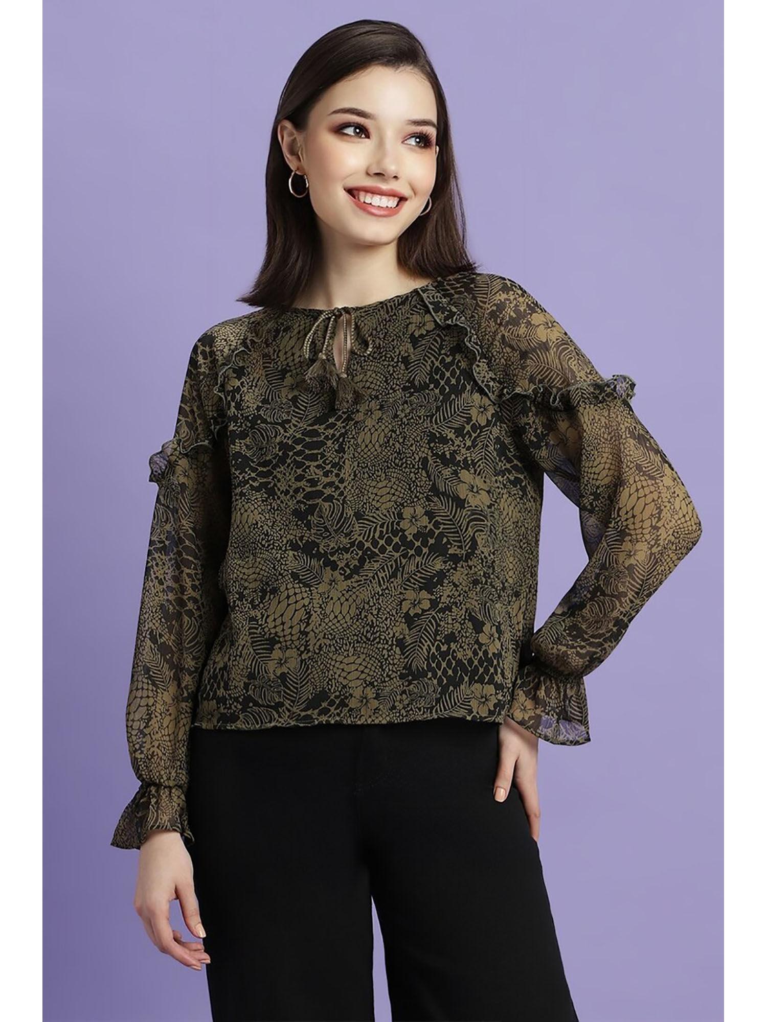 black floral blouson