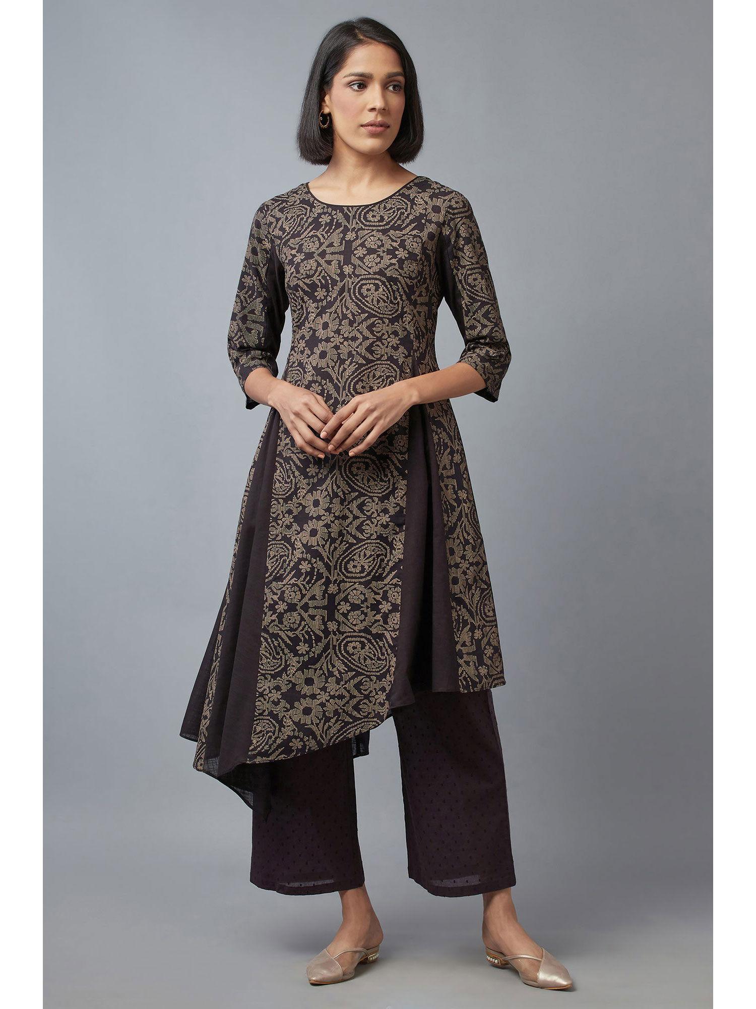 black floral kurta