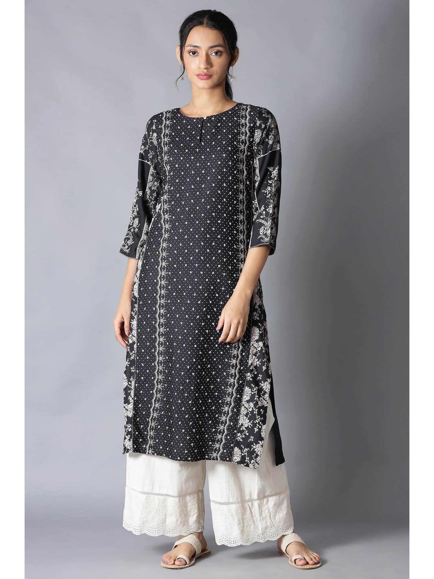 black floral kurta