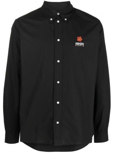 black flower logo shirt