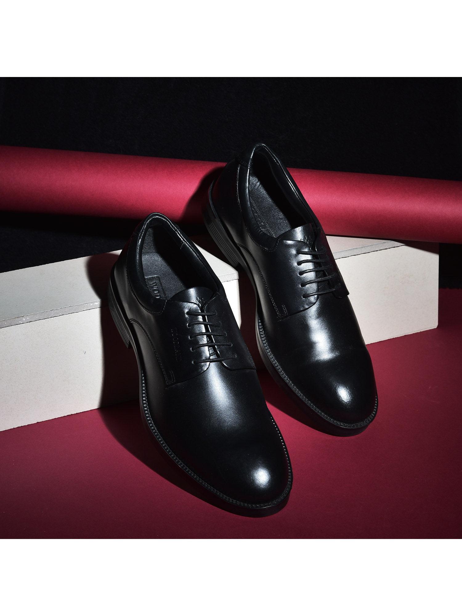 black formal derby shoes