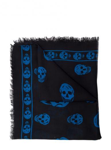 black foulard with skull print