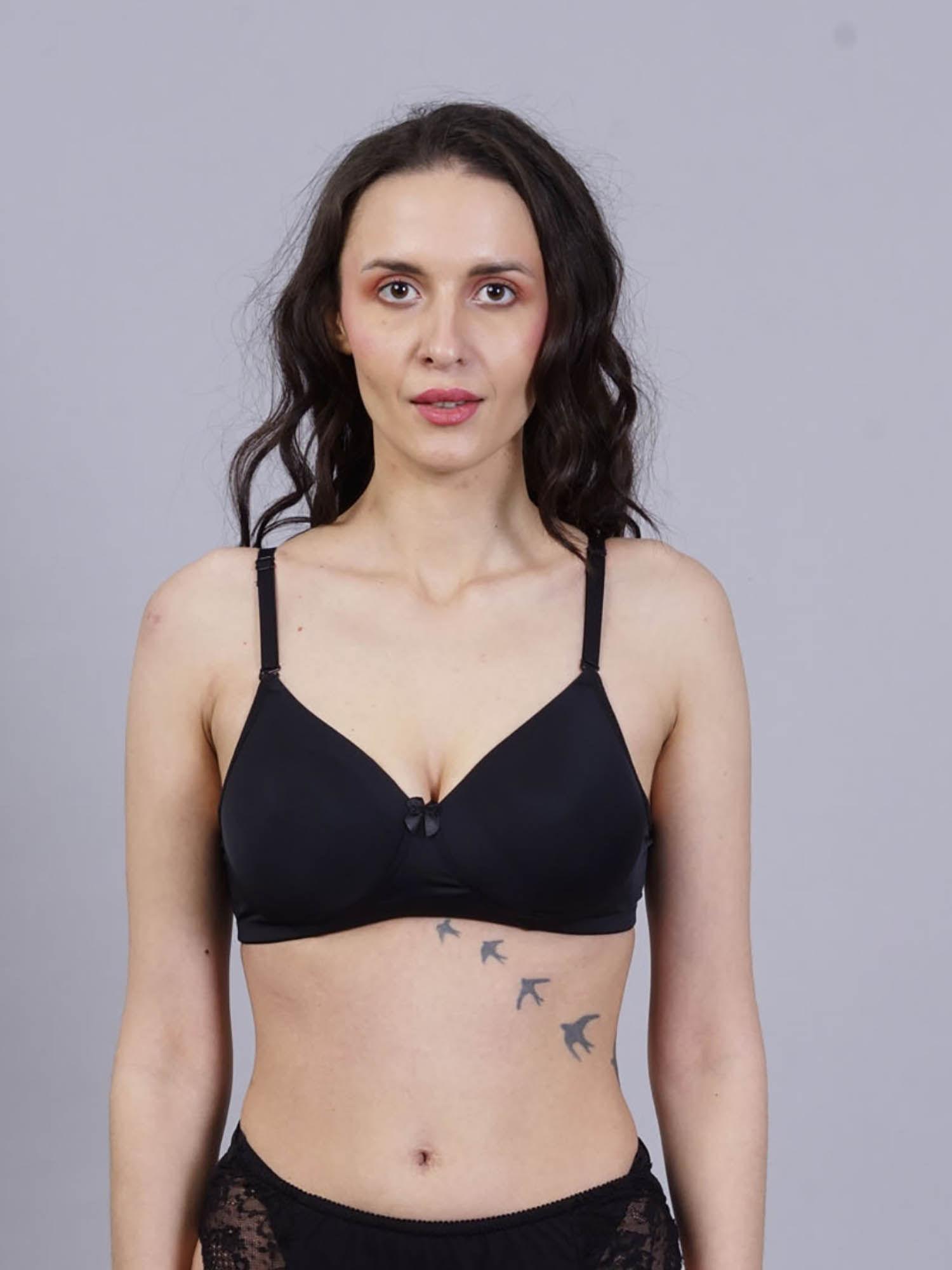 black full coverage underwired lightly padded bra