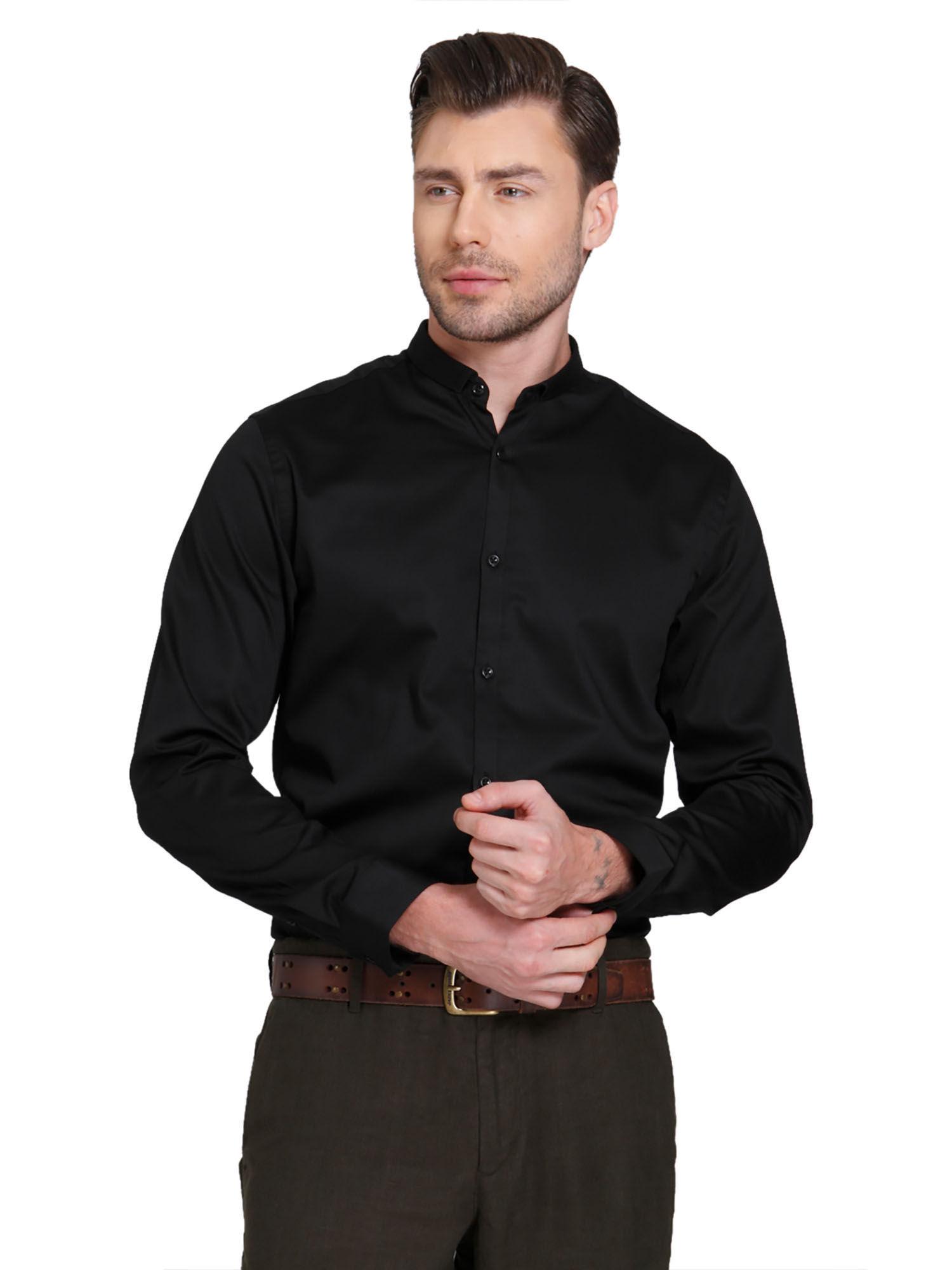 black full sleeves shirt