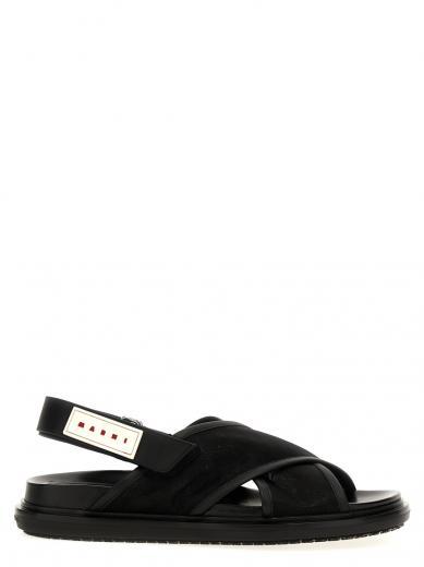 black fussbet sandals