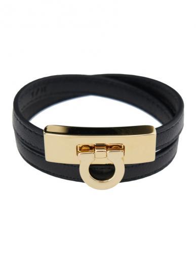 black gancini black double twist bracelet