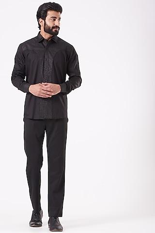 black giza cotton shirt