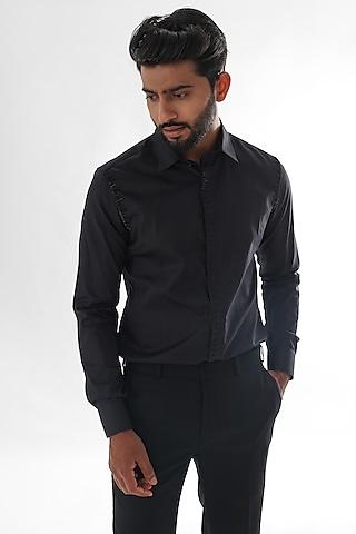 black giza cotton shirt