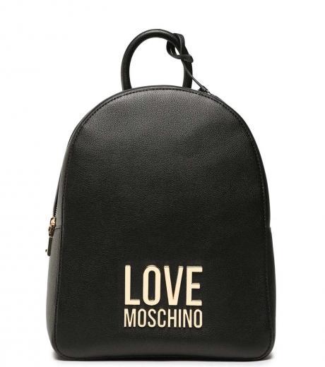 black golden logo medium backpack