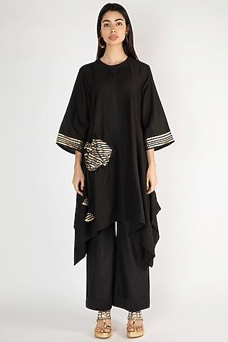 black gota embellished tunic