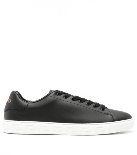 black greca leather sneakers