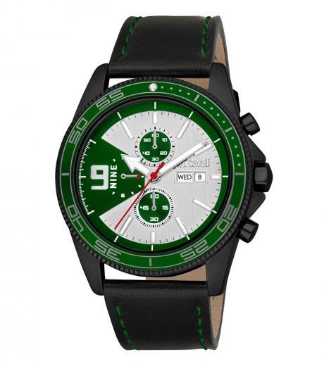 black green dial watch