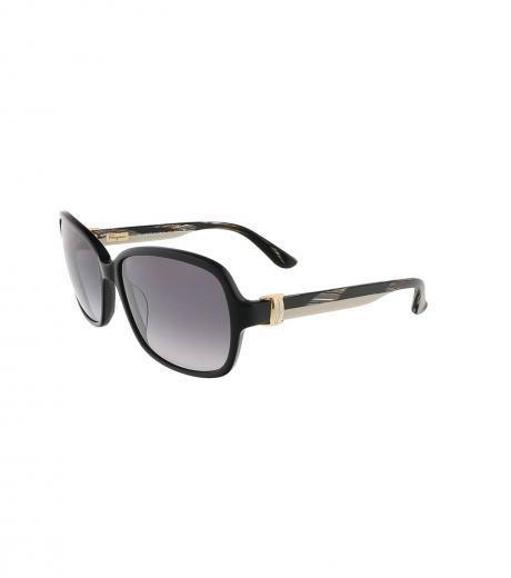 black grey gradient rectangular sunglasses