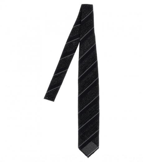 black grey striped tie