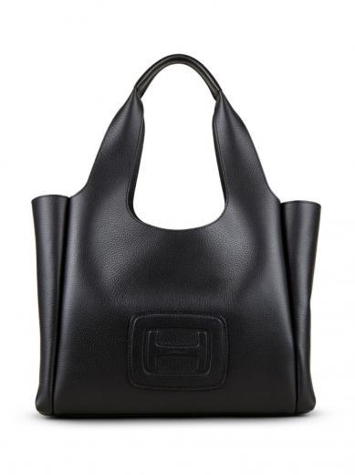 black h-bag leather tote bag