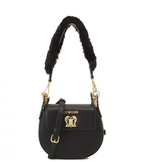 black heart-logo mini shoulder bag