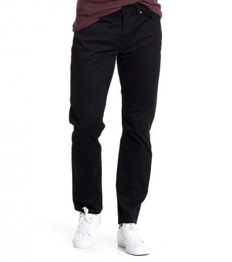 black heritage slim straight leg pants