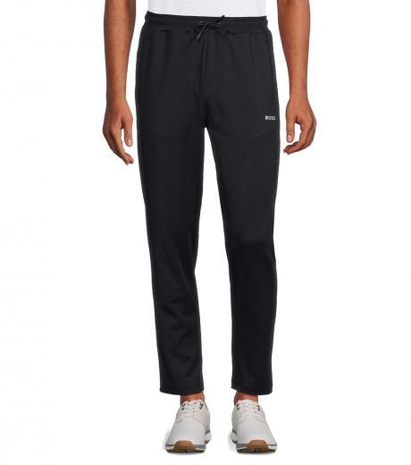 black hicon logo trackpants