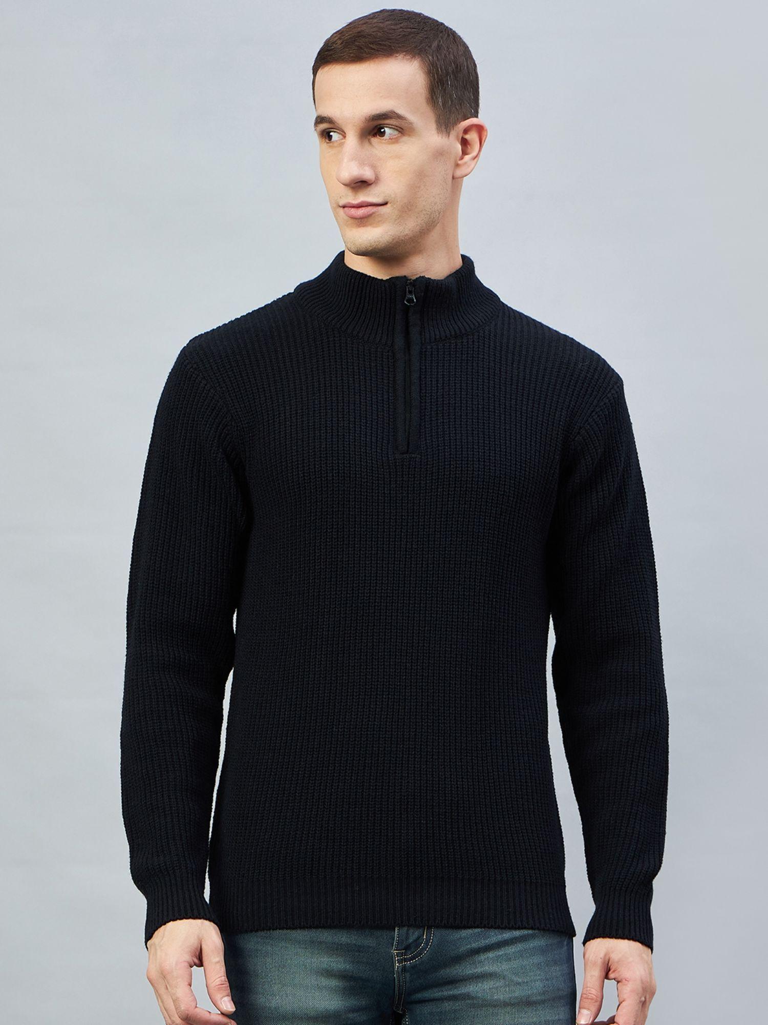 black high neck sweater
