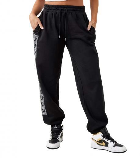 black high rise boyfriend joggers