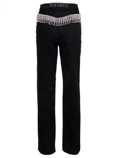 black high-waist jeans