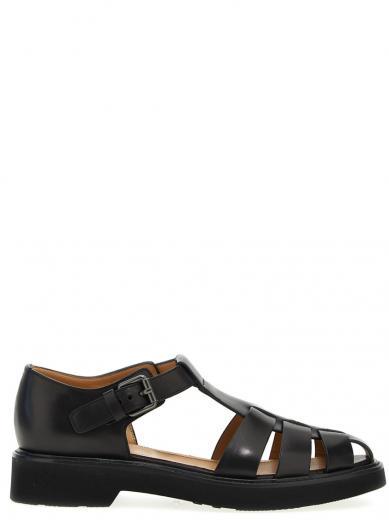 black hove sandals