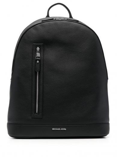 black hudson slim leather backpack