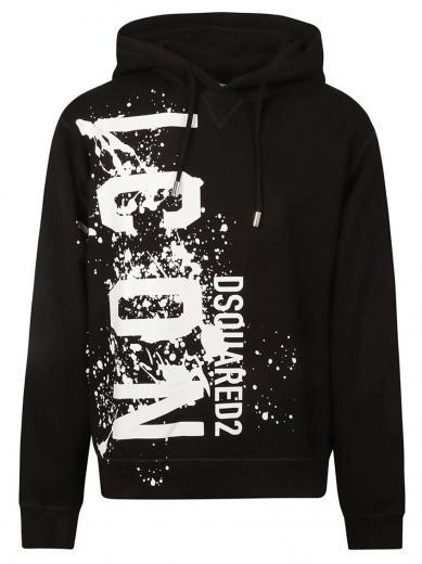 black icon splash hoodie