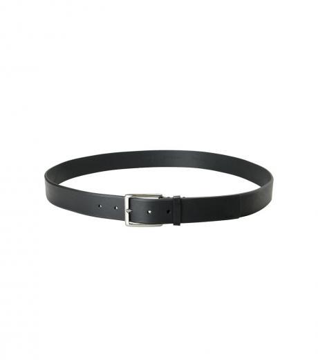 black iconic solid belt
