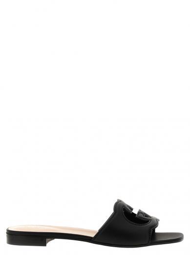 black incrocio sandals