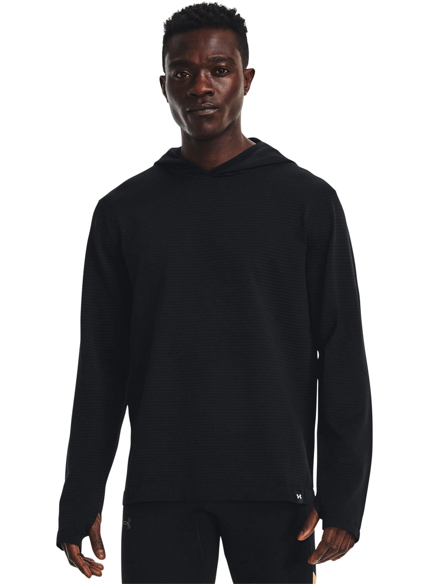 black intelliknit wind hoodie