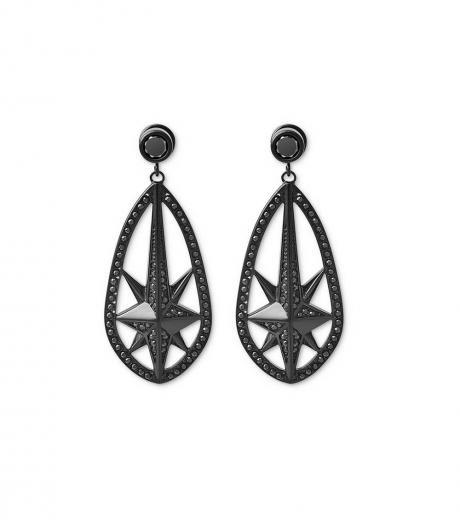 black ion plated earrings