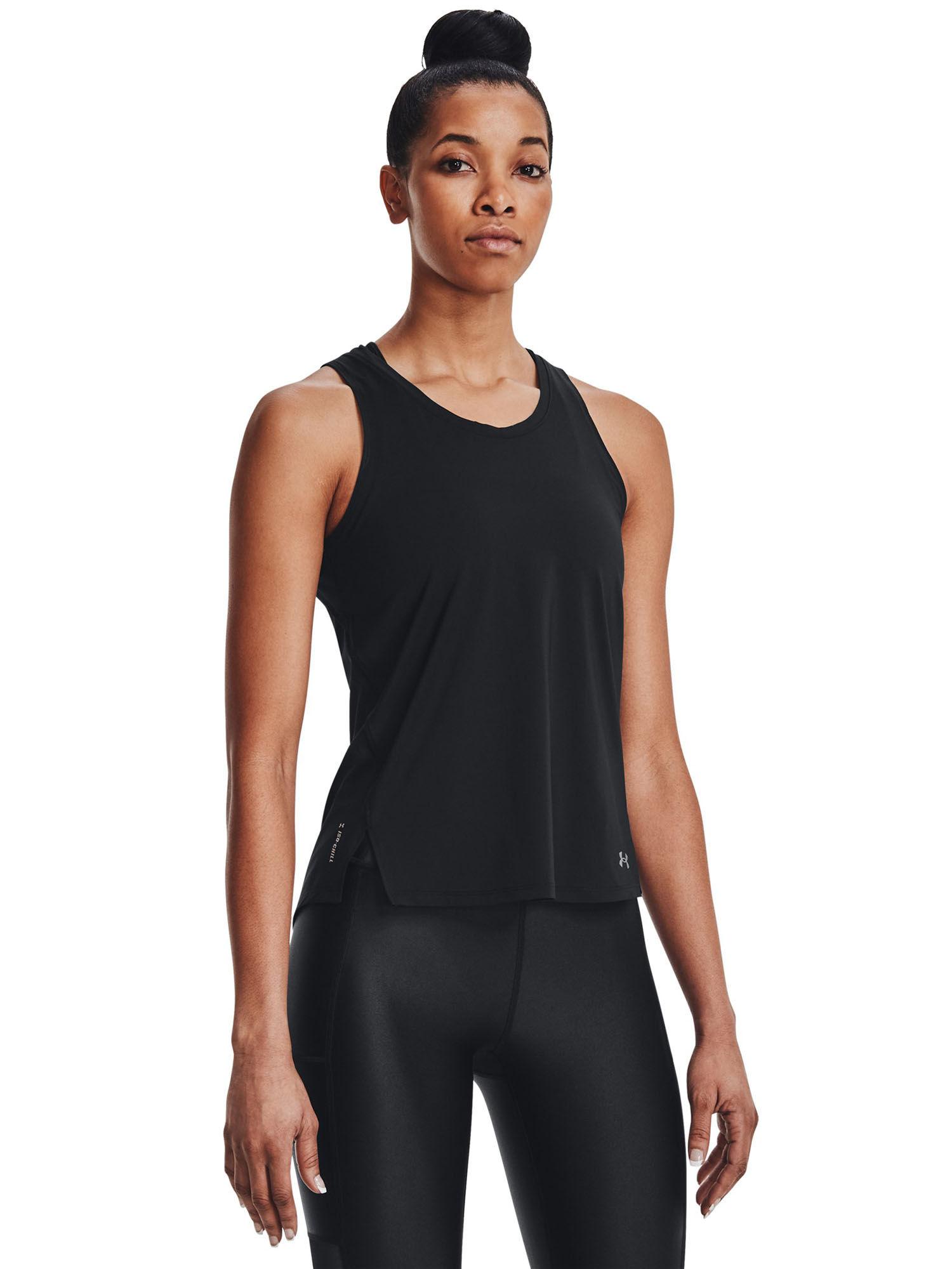 black iso-chill run laser tank top