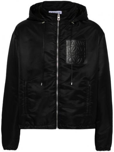 black jacket with logo
