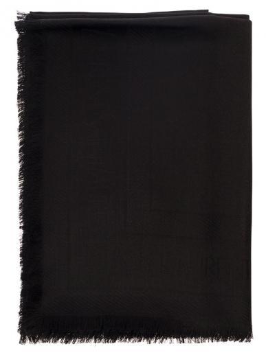 black jacquard logo scarf