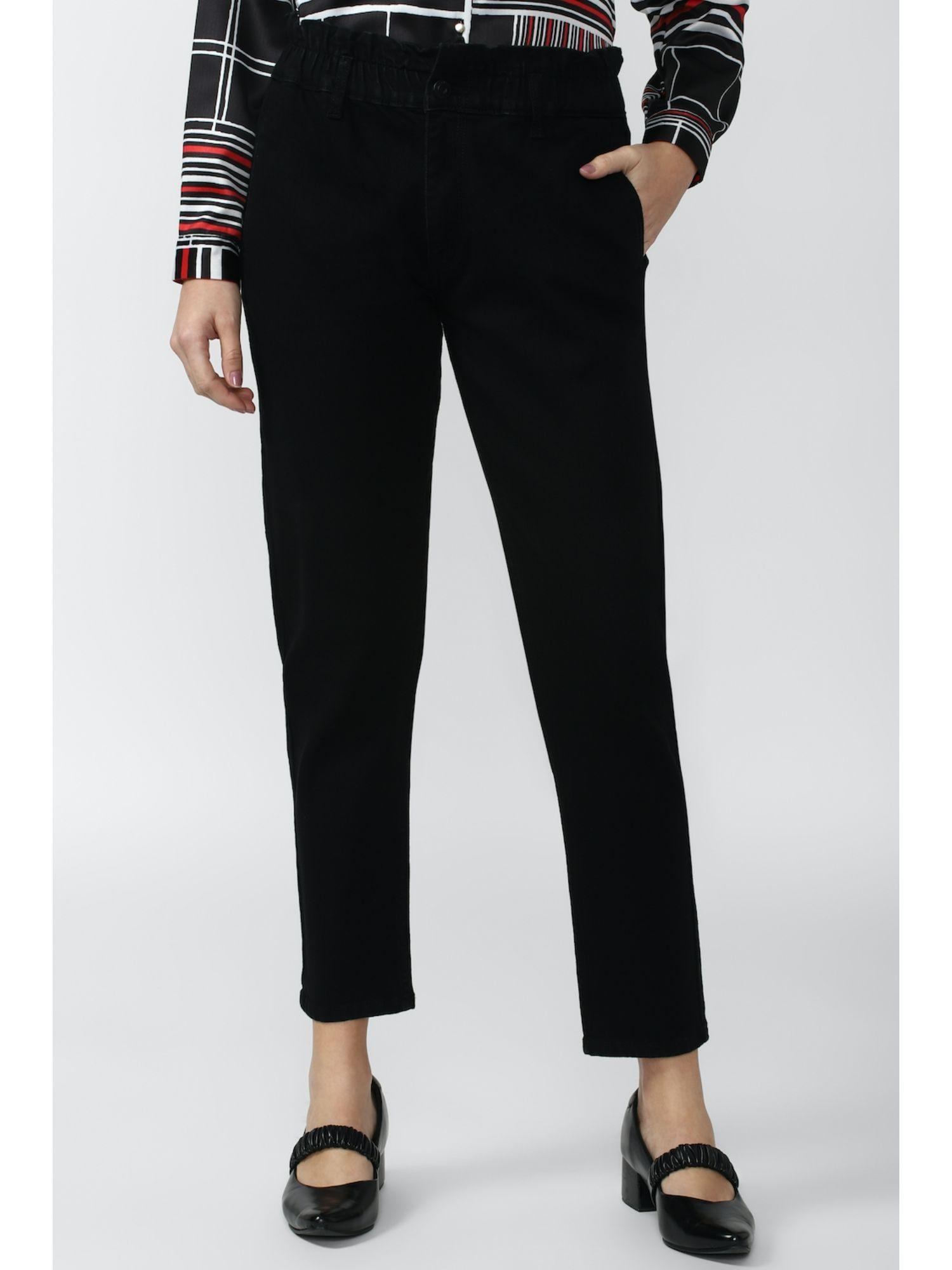 black jeans solid-plain