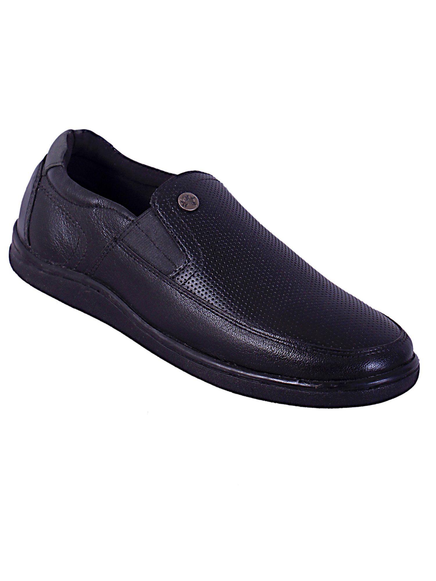 black jorge genuine leather casual loafer for men