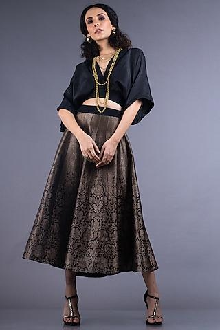 black kalidar lehenga set