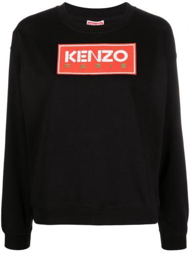 black kenzo paris cotton sweatshirt