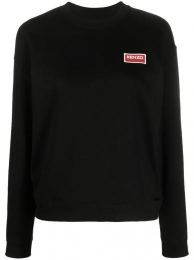 black kenzo paris cotton sweatshirt