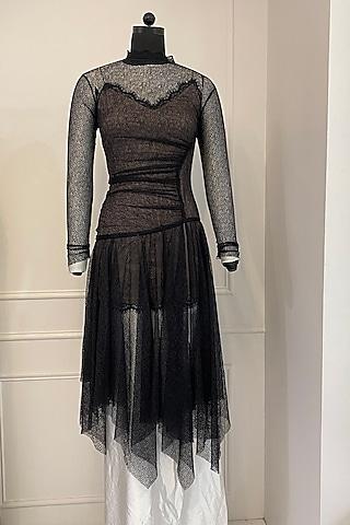 black lace dress