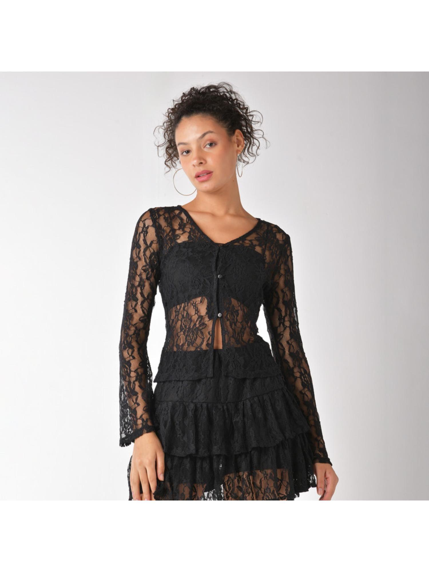 black lace shrug