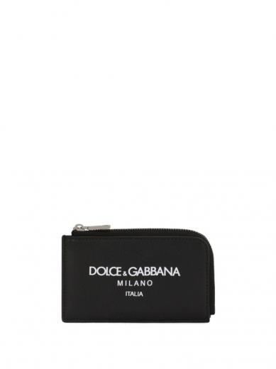 black leather card holder