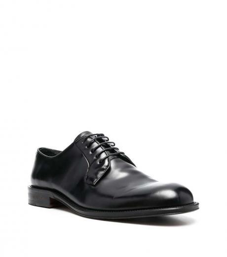 black leather lace up shoes