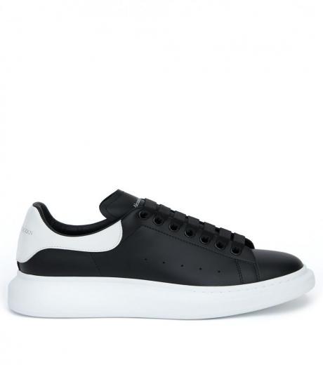 black leather lace up sneakers