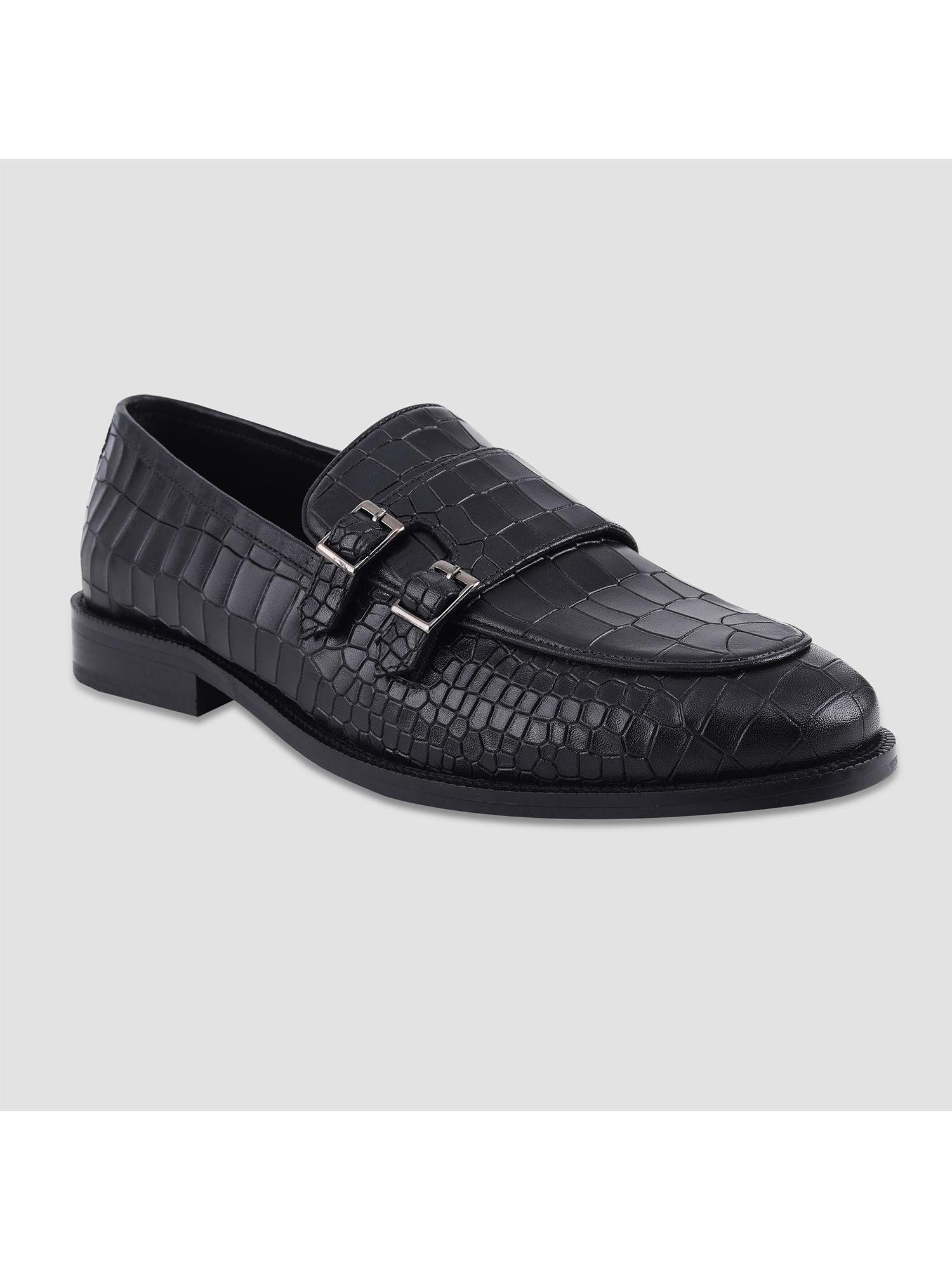 black leather loafer for men