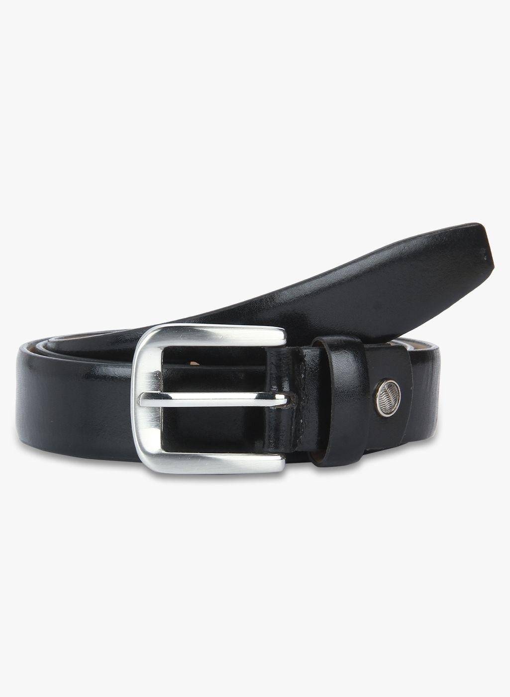 black leather single side belt