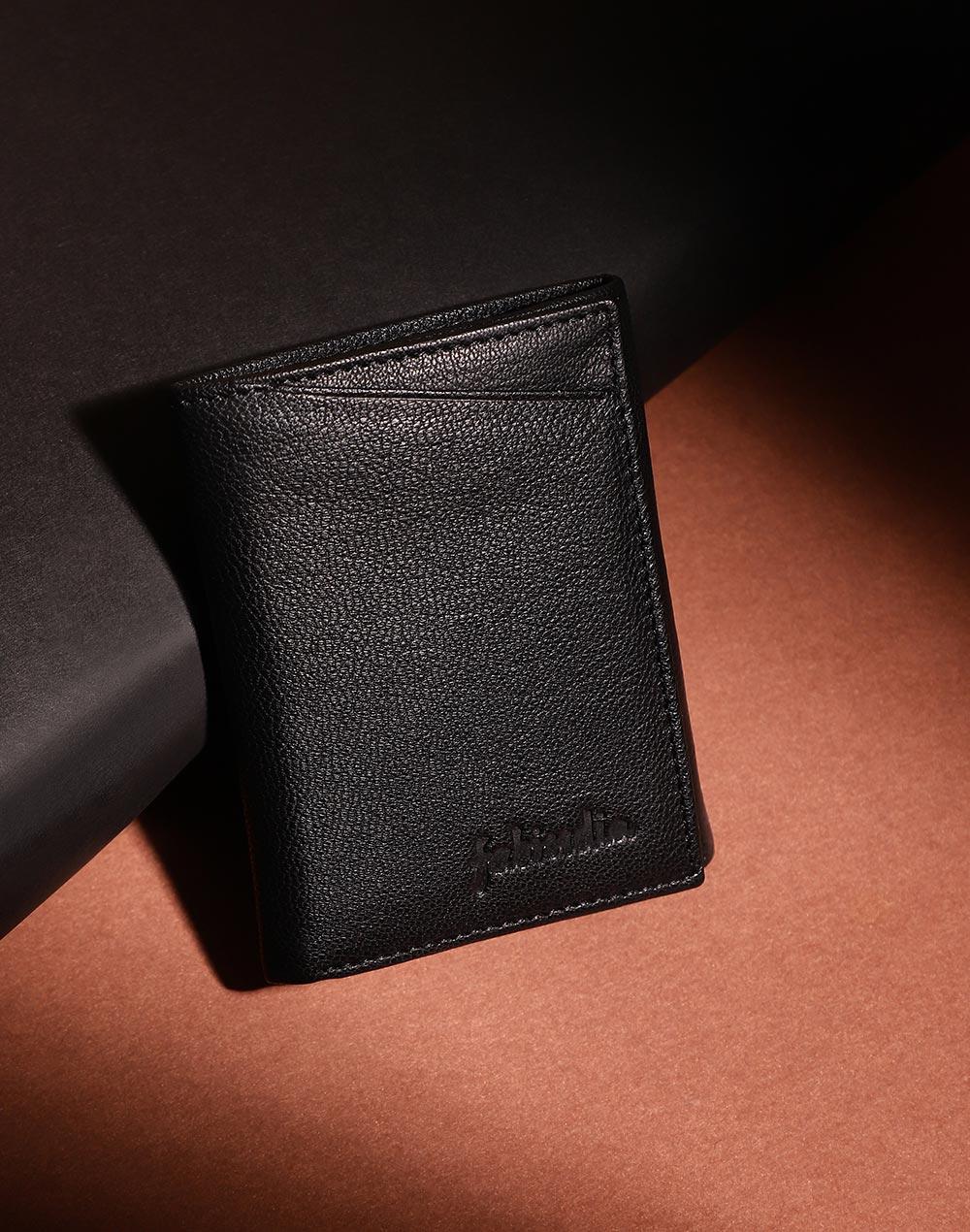 black leather wallet